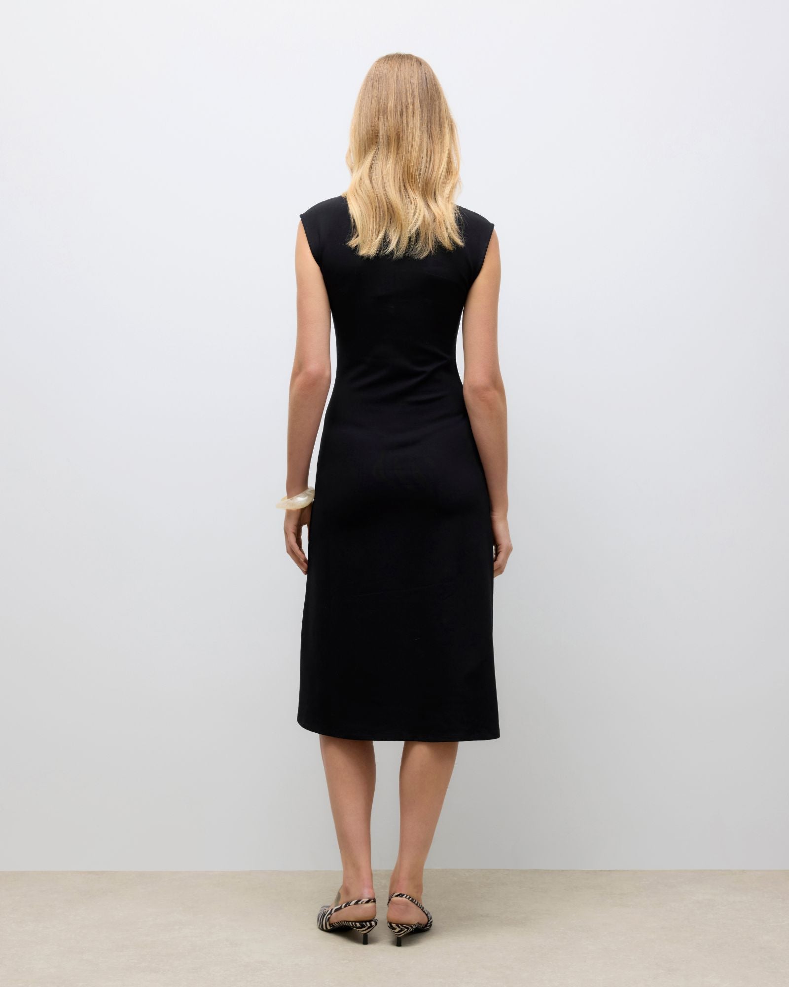 AWTIMIAN FITTED MIDI DRESS